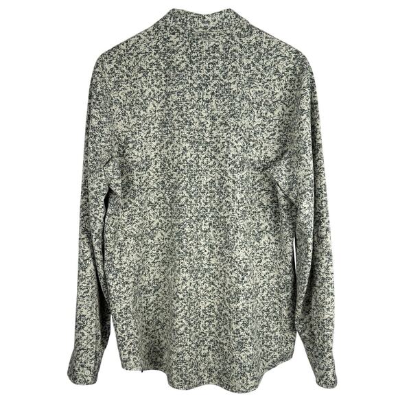 Lululemon mens large button down shirt green abstract print long sleeve - Picture 2 of 8